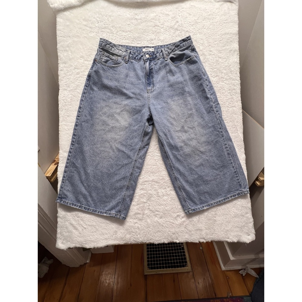 Vintage S.O.N.G. Jeans Shorts Mens 33 Wide‎ Leg Skater Grunge Denim 90s